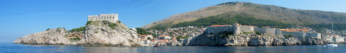 Dubrovnik - Pogled s mora na zidine
